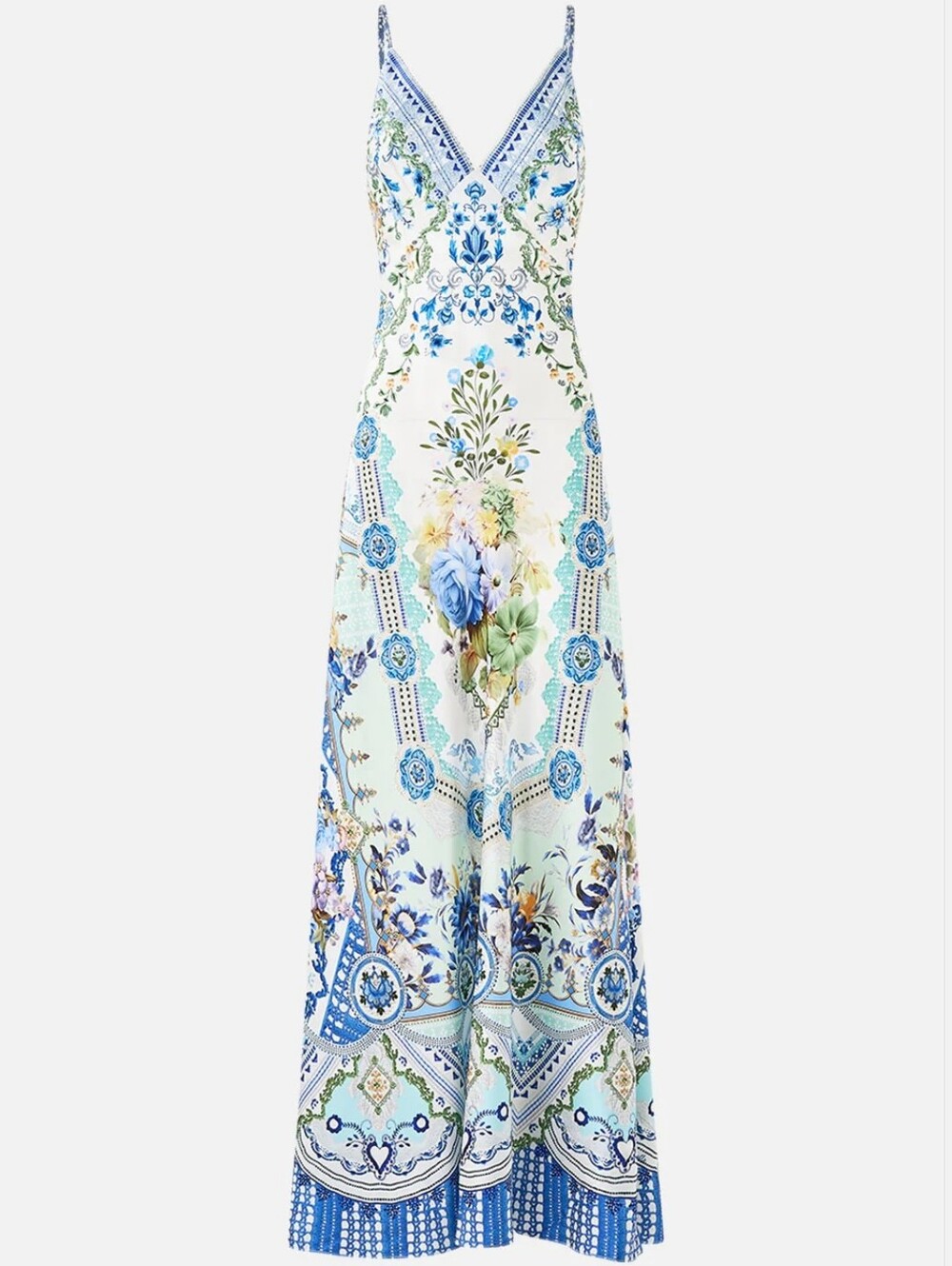 Camilla v neck full length bias slip dress In My homespun heart - Picture 4 of 13